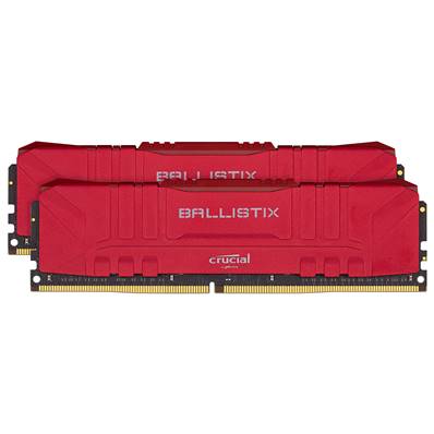 CRUCIAL Mémoire 16Go DDR4 (2x8Go) 3600Mhz BALLISTIX Gaming memory Rouge