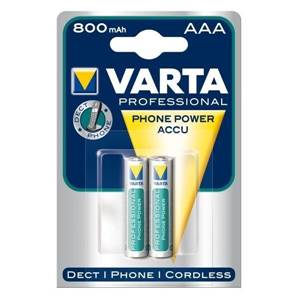 VARTA Lot de 2 piles rechargeables ACCU AAA 800mAh PHONE