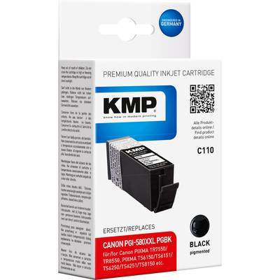 KMP Cartouches C110 compatible CANON 580XXL PGBK Noir