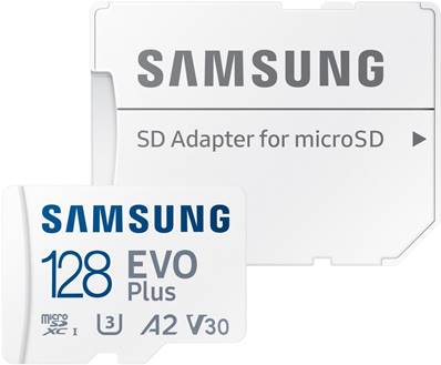 SAMSUNG Carte memoire Micro SD EVO Plus 128 Go + Adaptateur