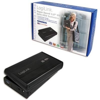 LOGILINK Boitier USB3.0 pour disque dur 3.5'' SATA Alu noir