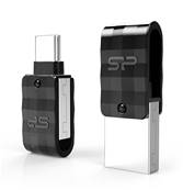 SILICON POWER Clé USB 3.1 + Type-C - 64Go C31 Pivotante - Noir