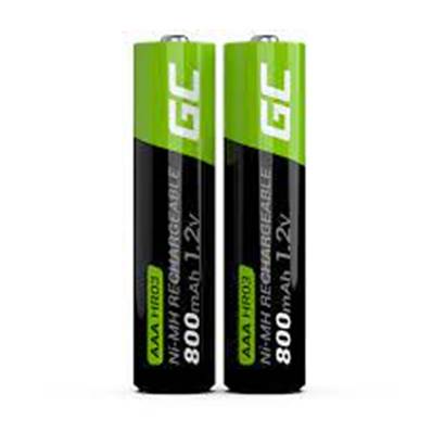 GREEN CELL Lot de 2 piles AAA rechargeables 800mAh NIMH