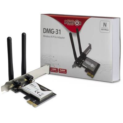 INTER-TECH Carte PCI-E WiFi 300Mbps DMG-31 POWER-ON