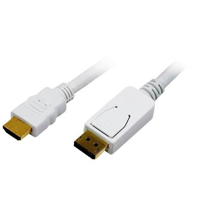 LOGILINK Cable DisplayPort male vers HDMI male - 2m blanc