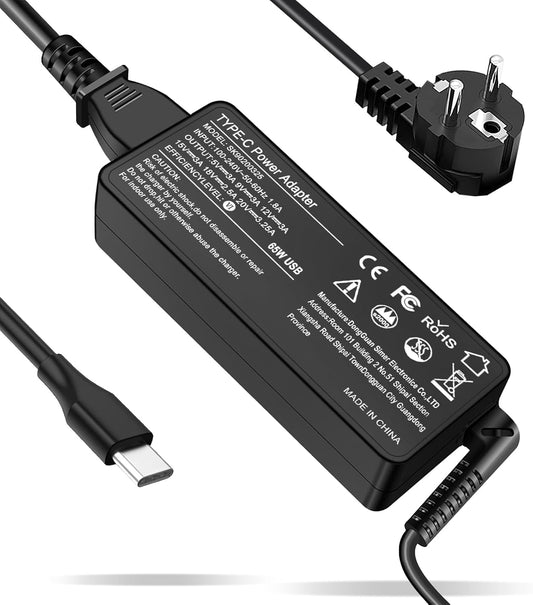 Chargeur compatible USB Type C pour ordinateur portable - EU jusqu'à 65W
